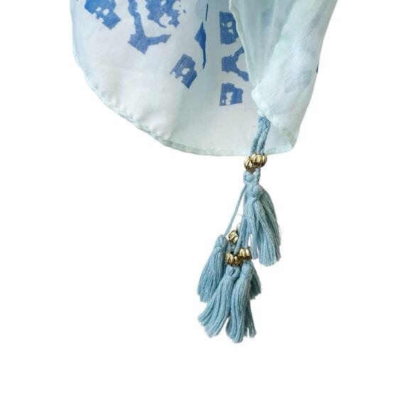 Janis And John Boho Kimono Swim Cover Beach Sheer Tassel Lace O/S Fairy Goddess - Picture 6 of 13